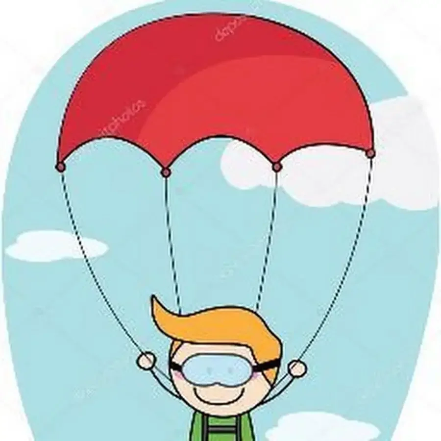 Парашютист мультяшный