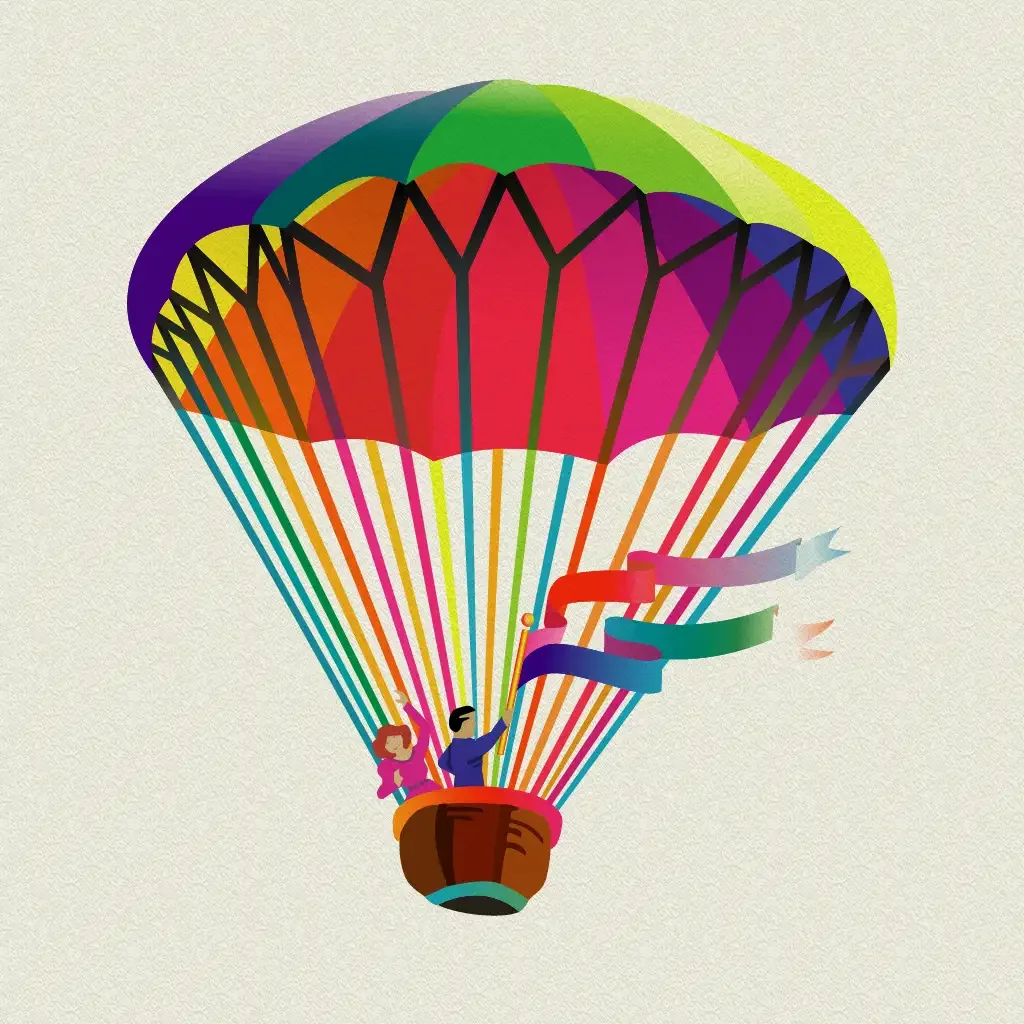Парашют иллюстрация