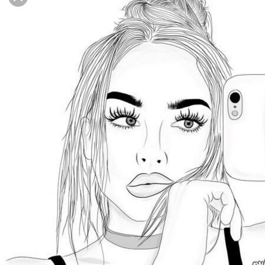 Рисования для девочек селфи