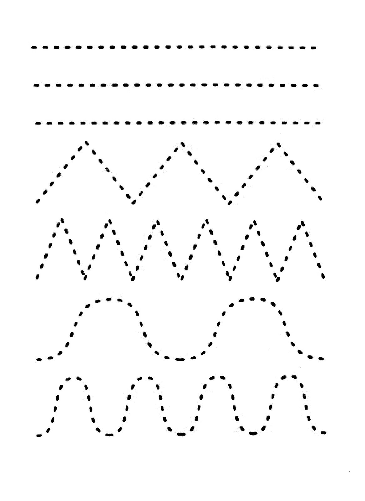 Обвести линии по точкам для детей