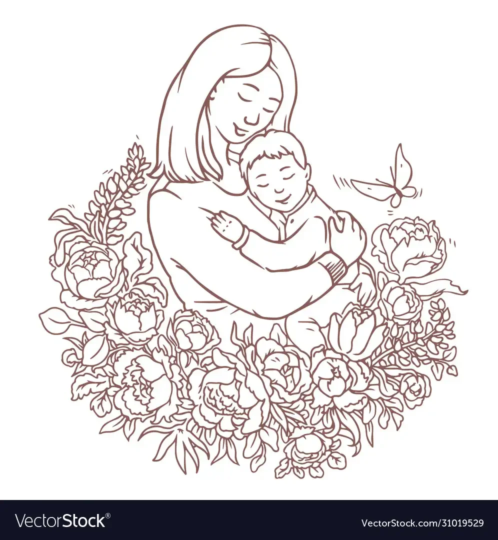 Семья раскраска для детей