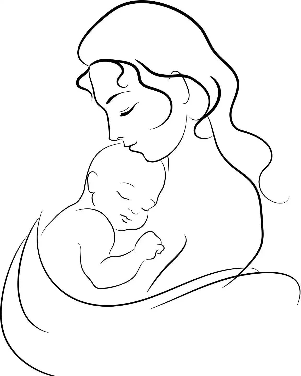 Рисунок на день матери для срисовки