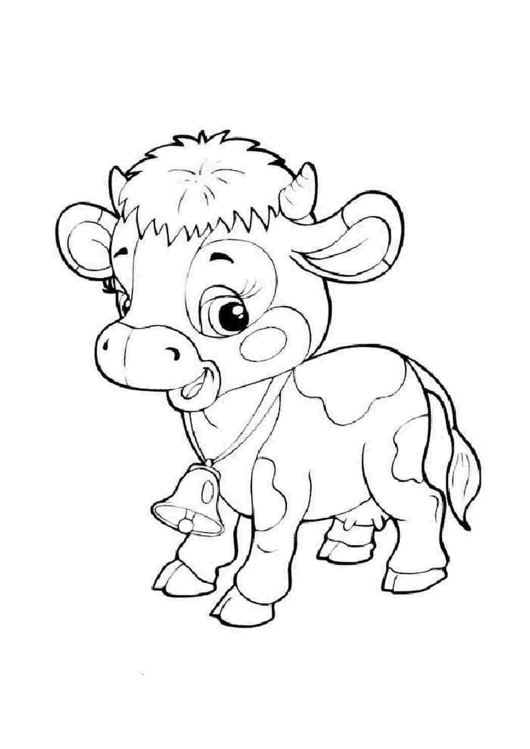 Раскраска корова