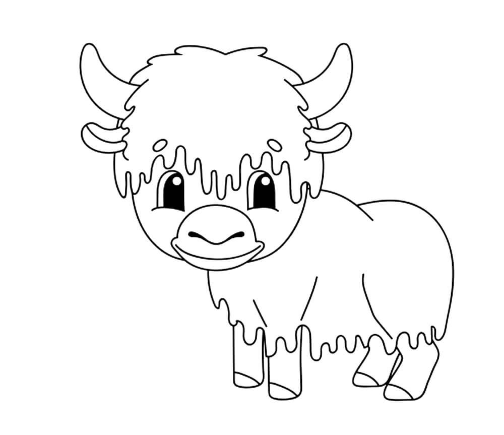 Раскраска корова с теленком для детей