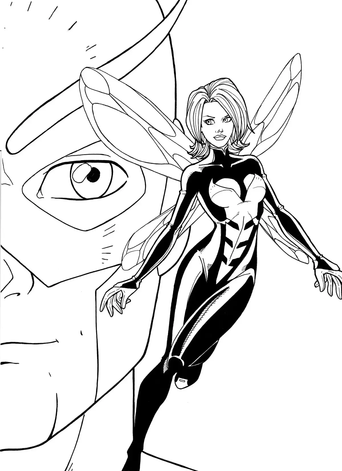 Раскраска Гамора Марвел
