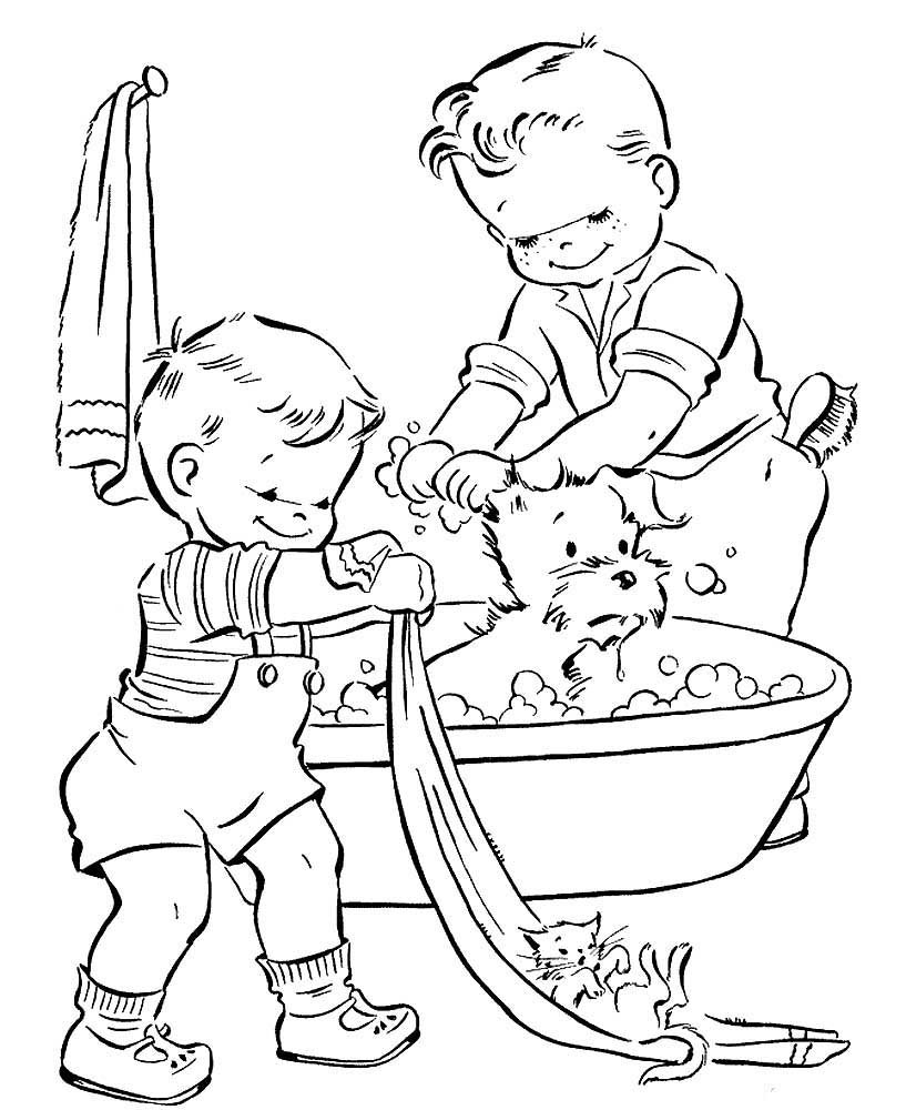 Дружба раскраска для детей