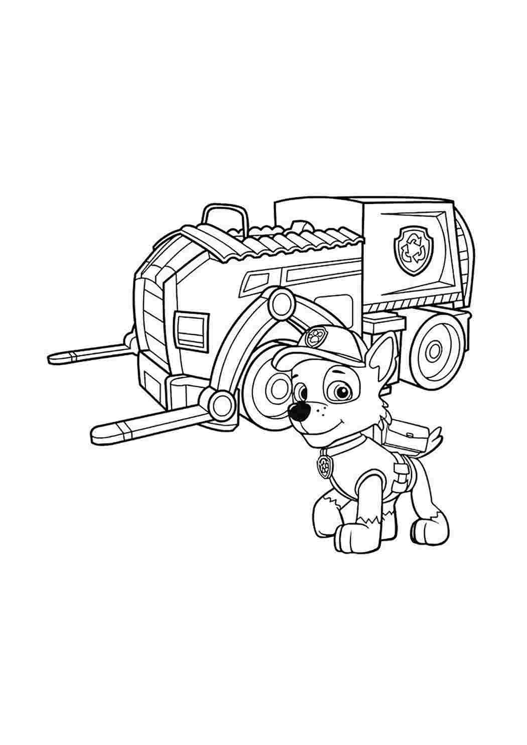 База Щенячьего патруля разукрашка