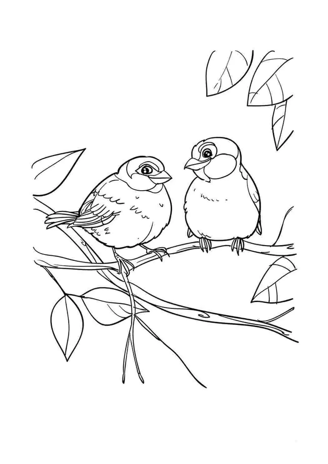 Воробей раскраска