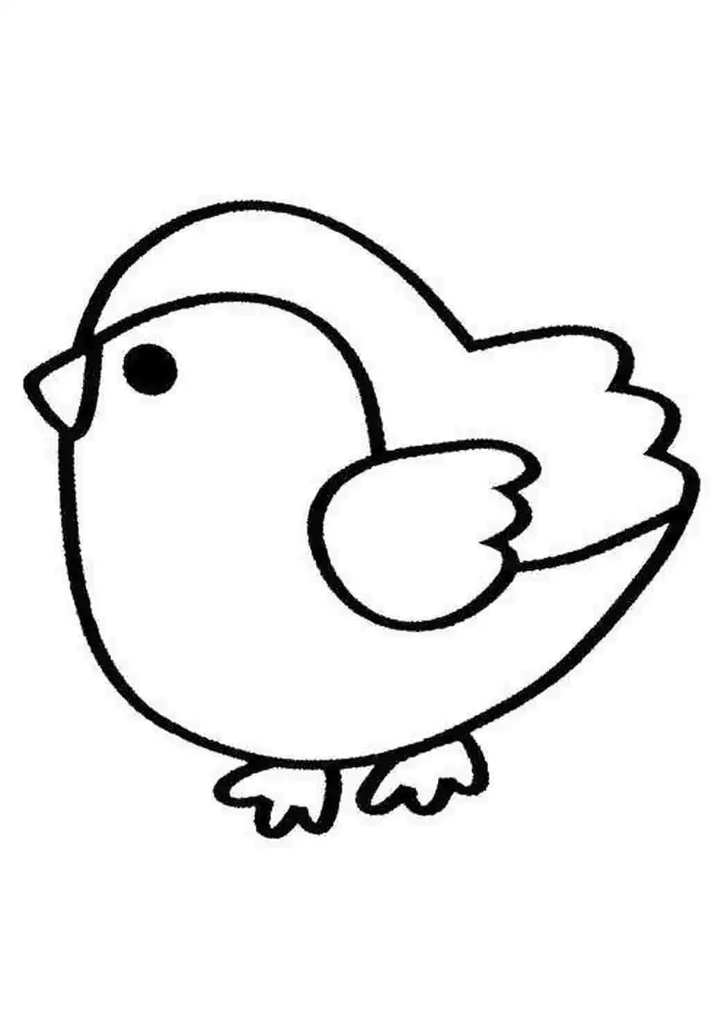 Раскраска для малышей. Птицы