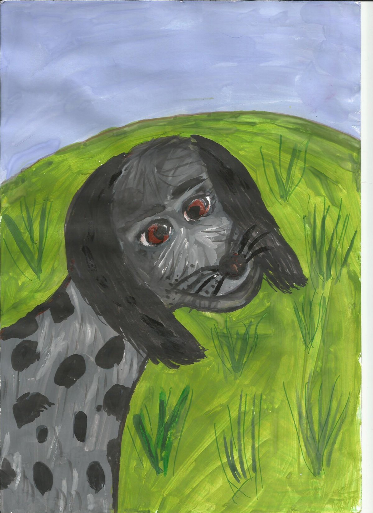 Птичка нарисованная штрихами