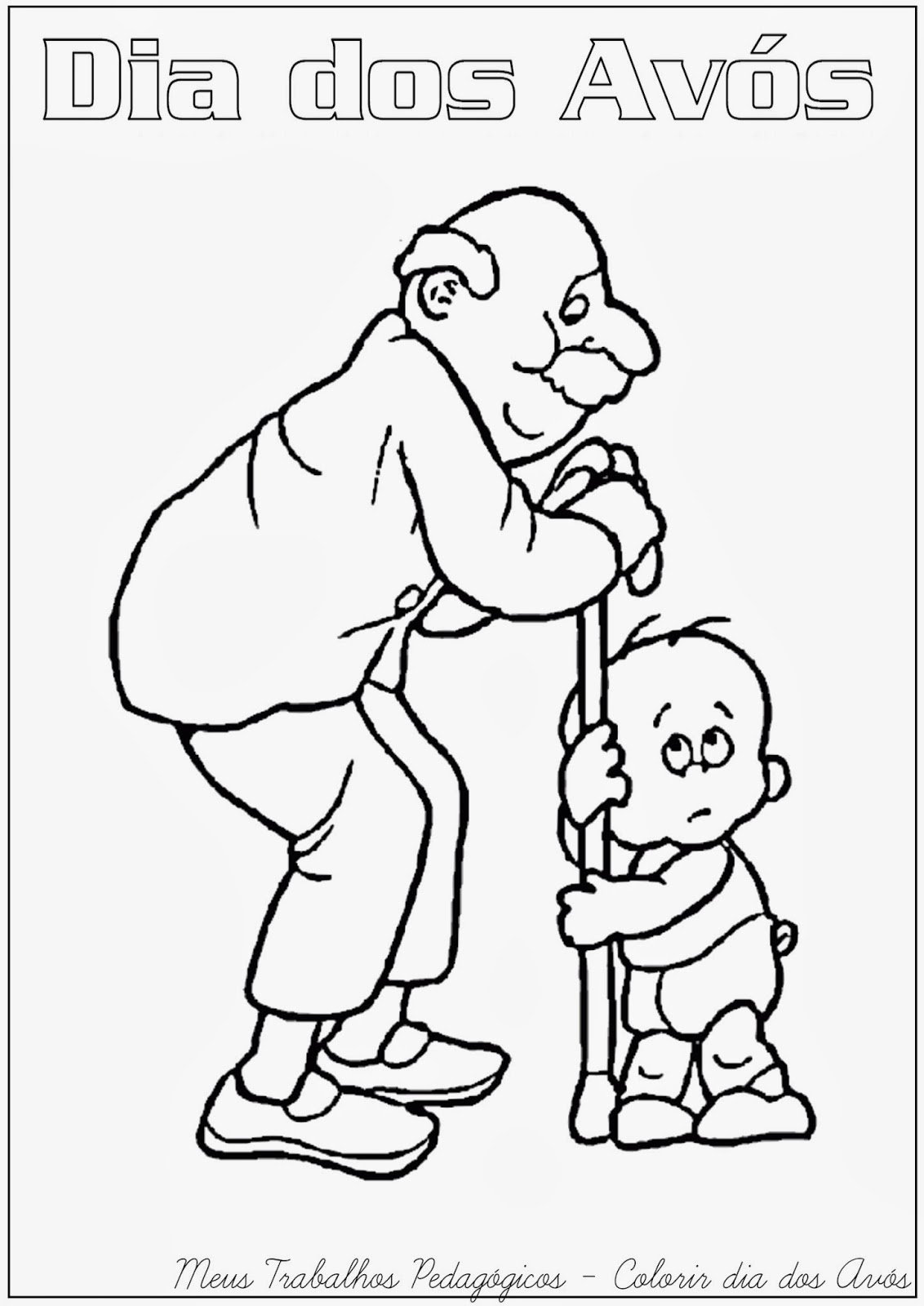 Раскраска бабушка и внучка