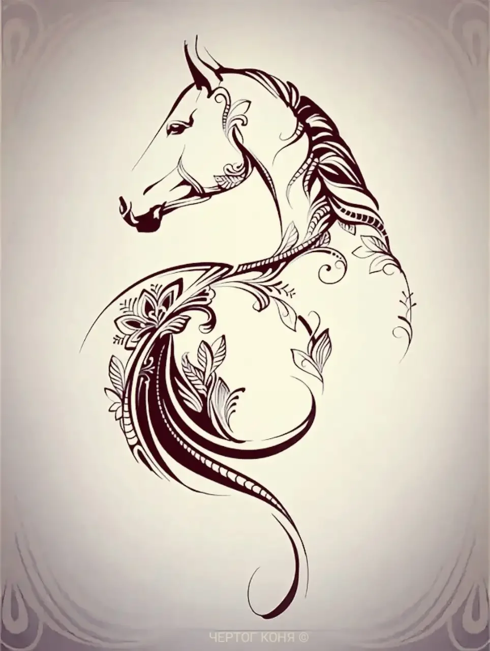 Красивые тату с лошадьми