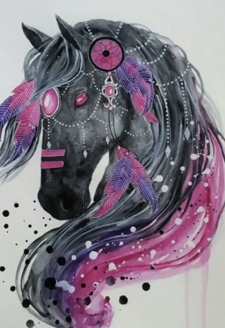 Конь в стиле арт