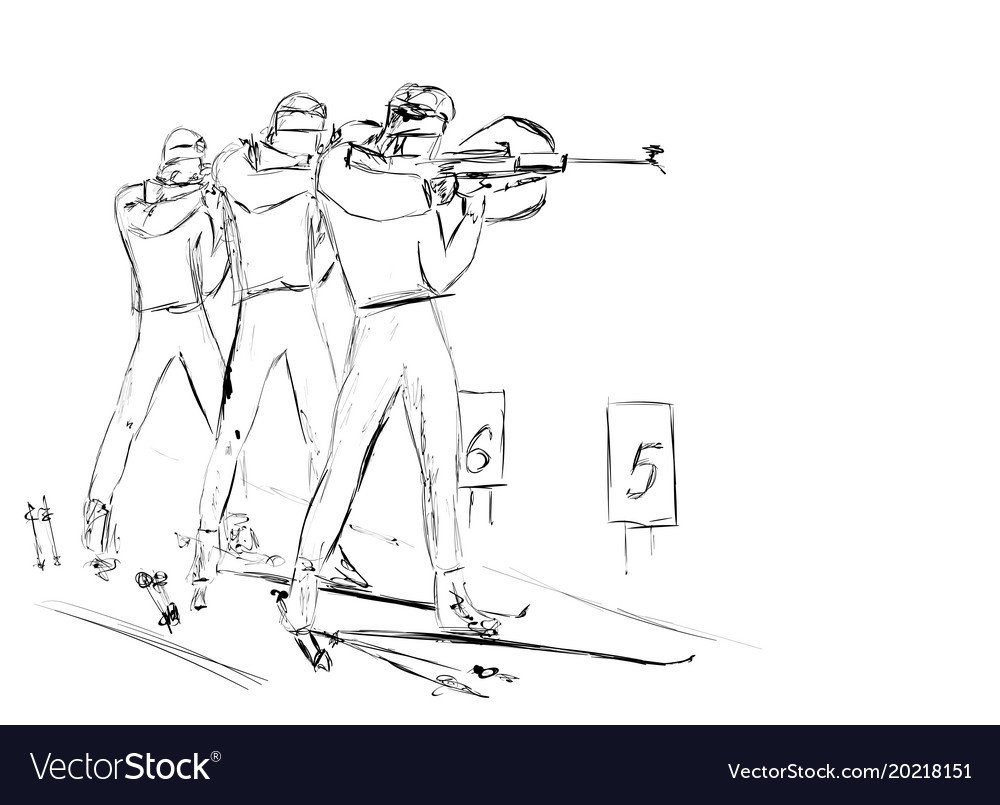 Нарисовать биатлониста