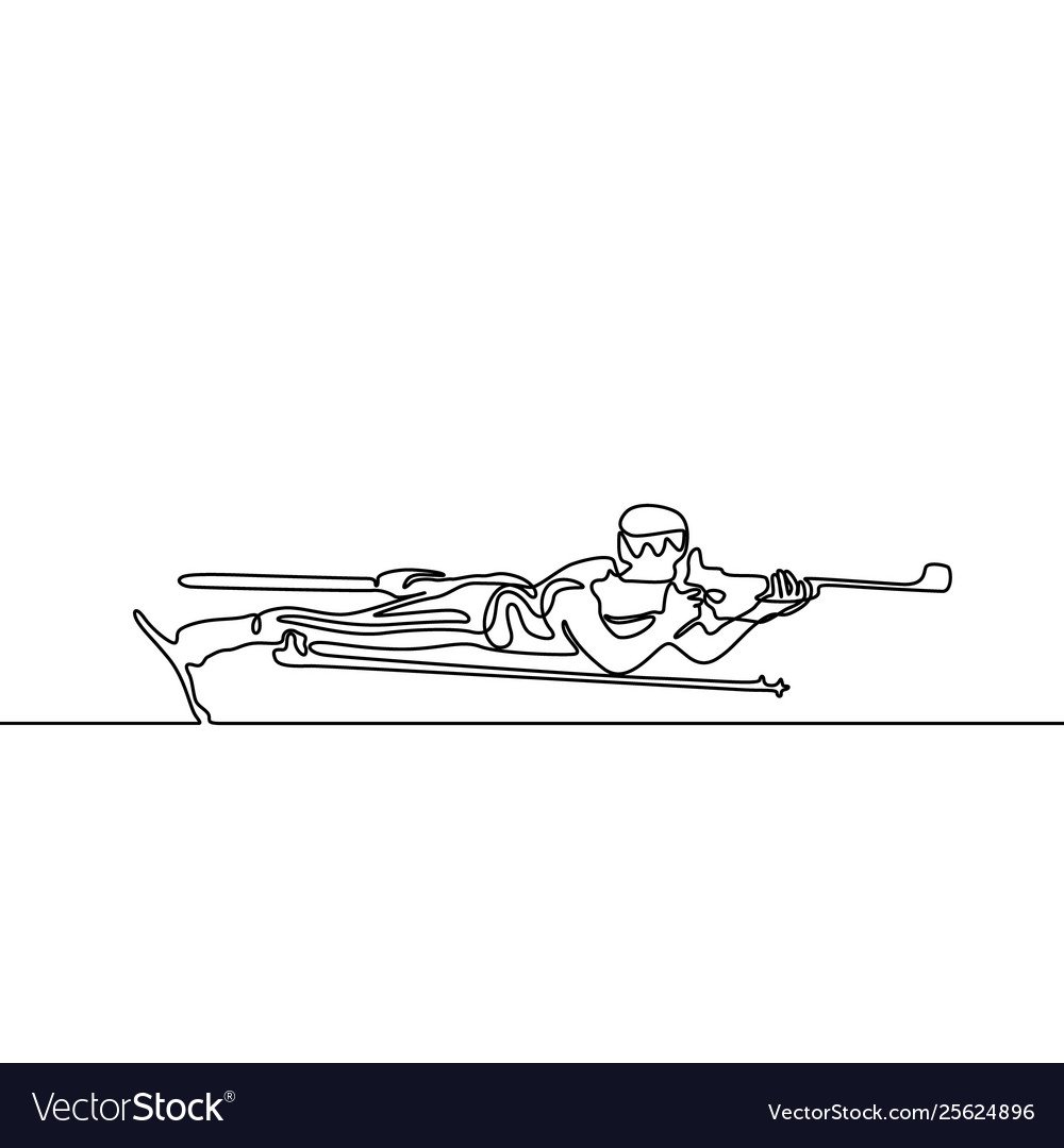 Биатлонист лежа вектор