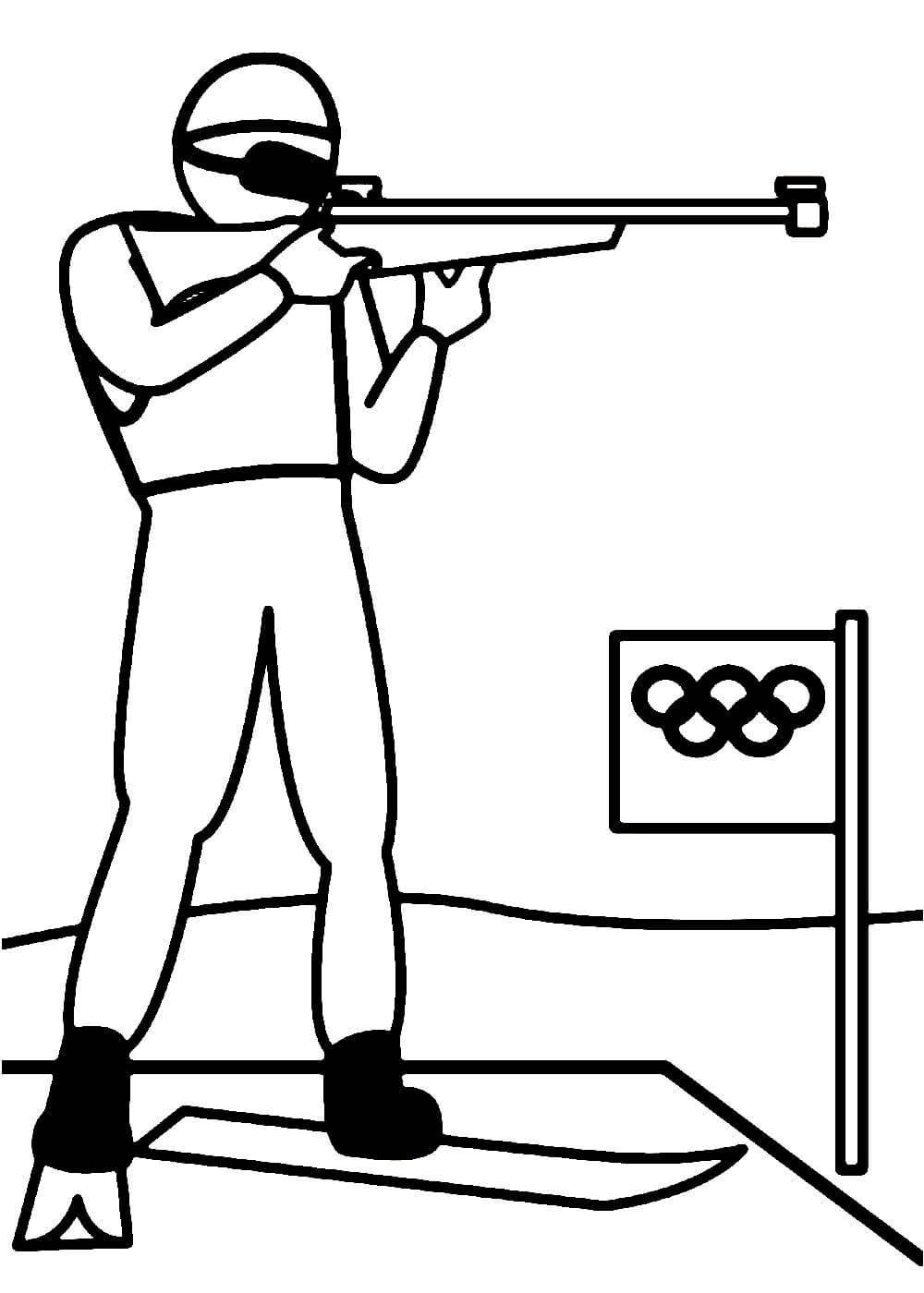 Раскраска биатлонист