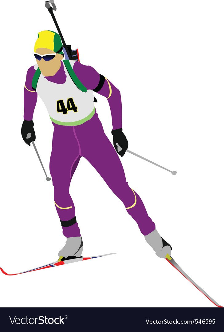 Биатлонист рисунок