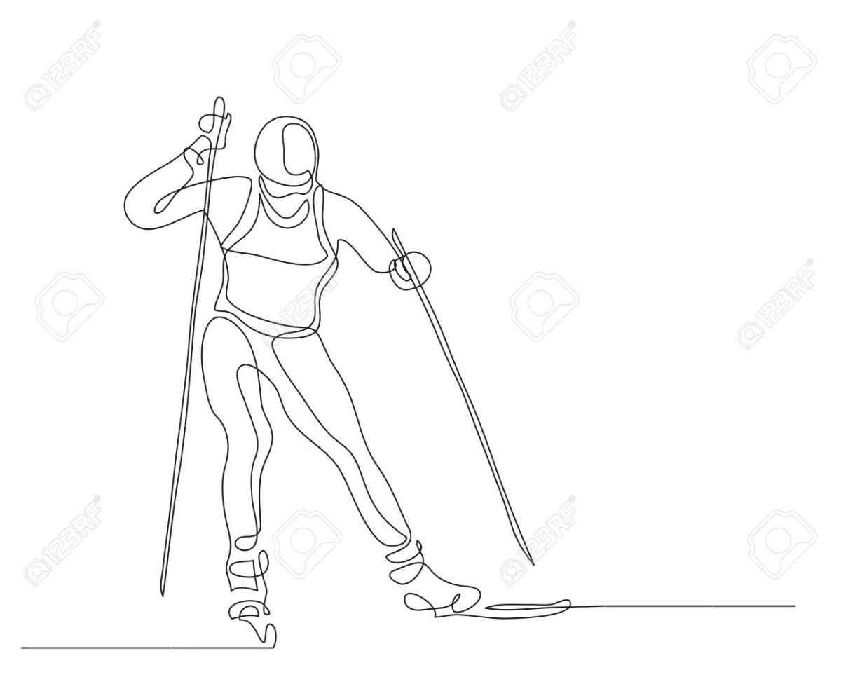 Биатлон рисунок