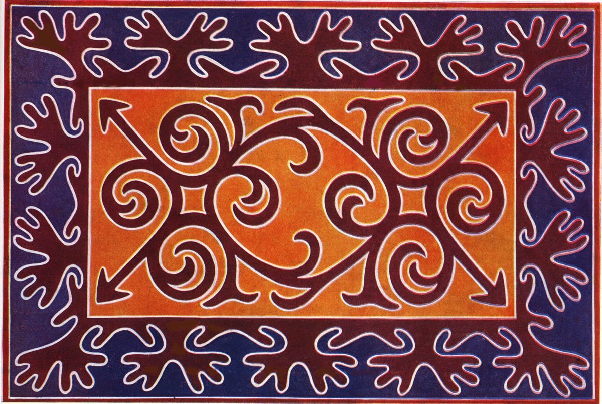 Пахтагуль узор вектор