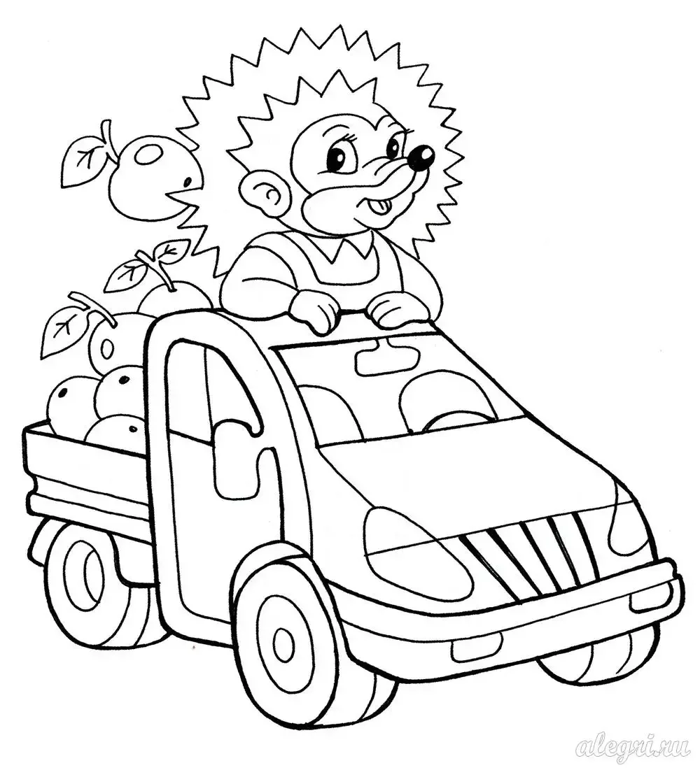 Ежик трафарет