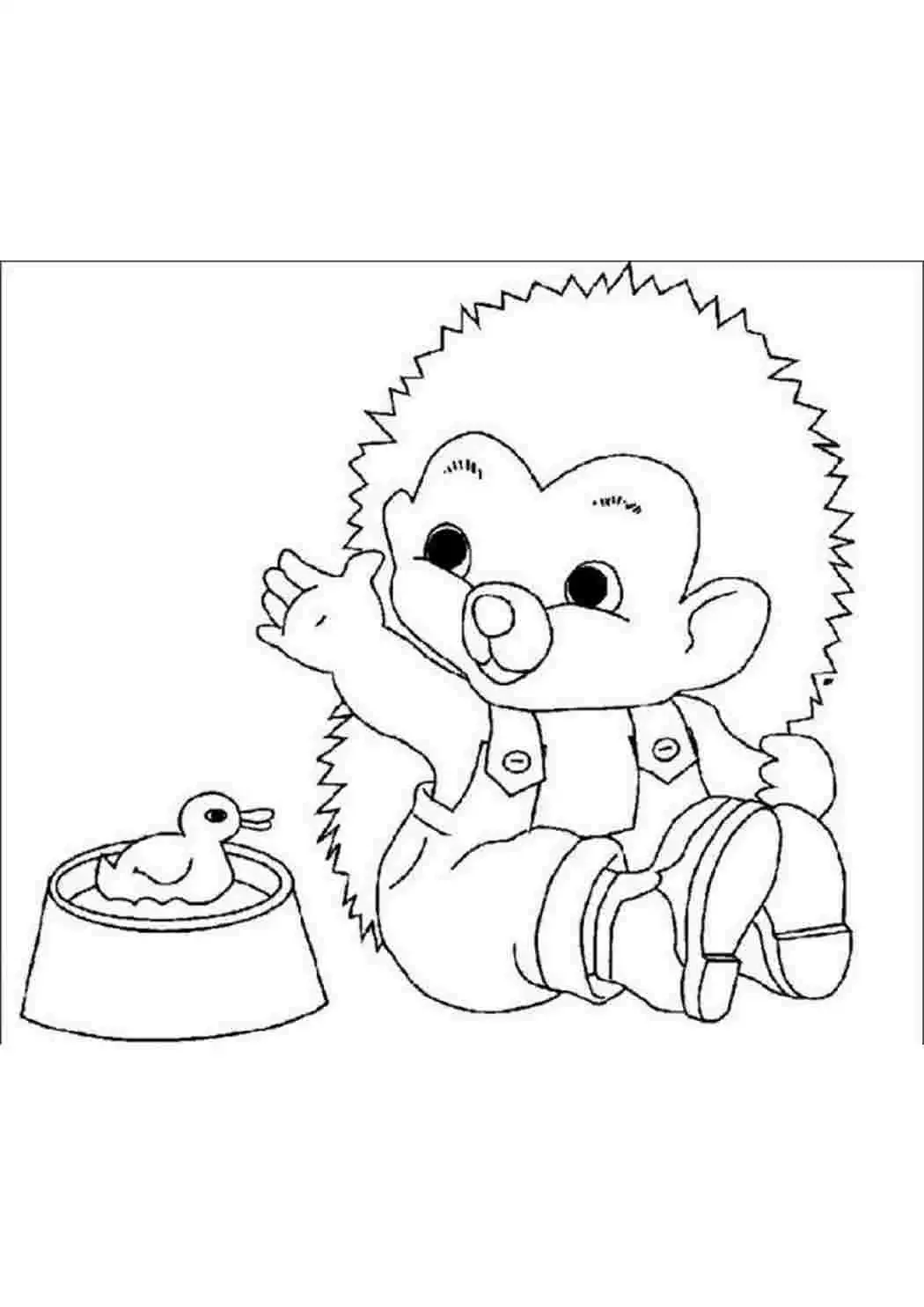 Раскраска Ежик интересные