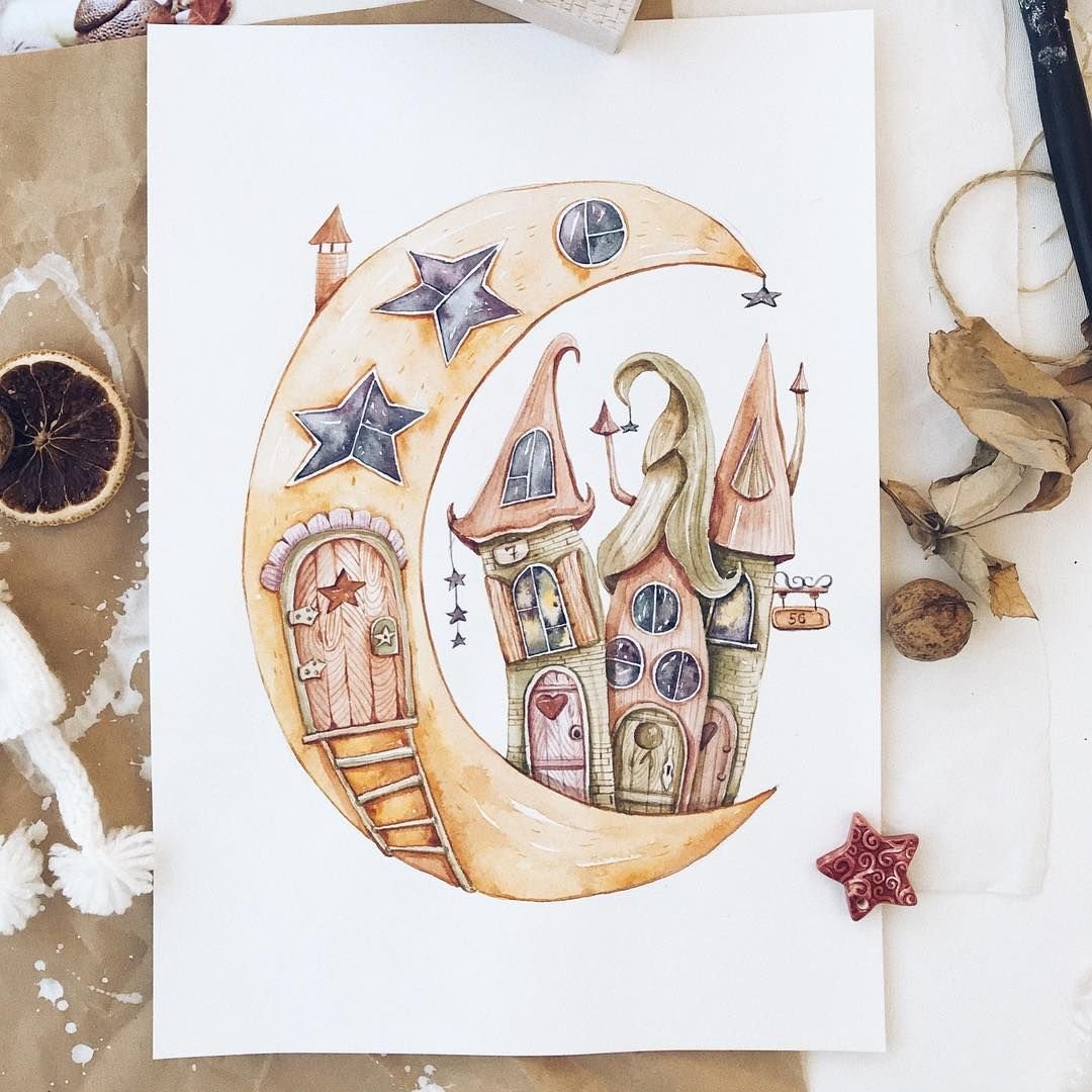 Акварельные иллюстрации рукодельница