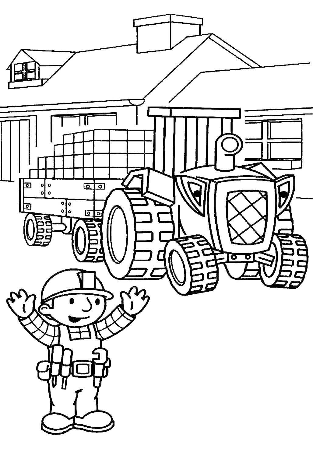 Раскраска стройка для мальчиков