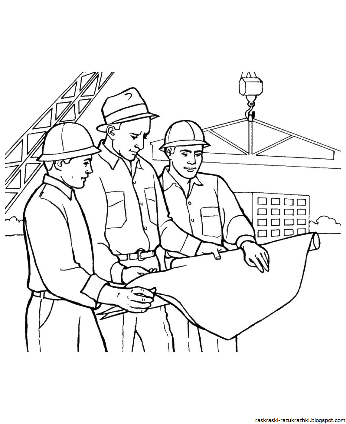 Раскраски про стройки дорог
