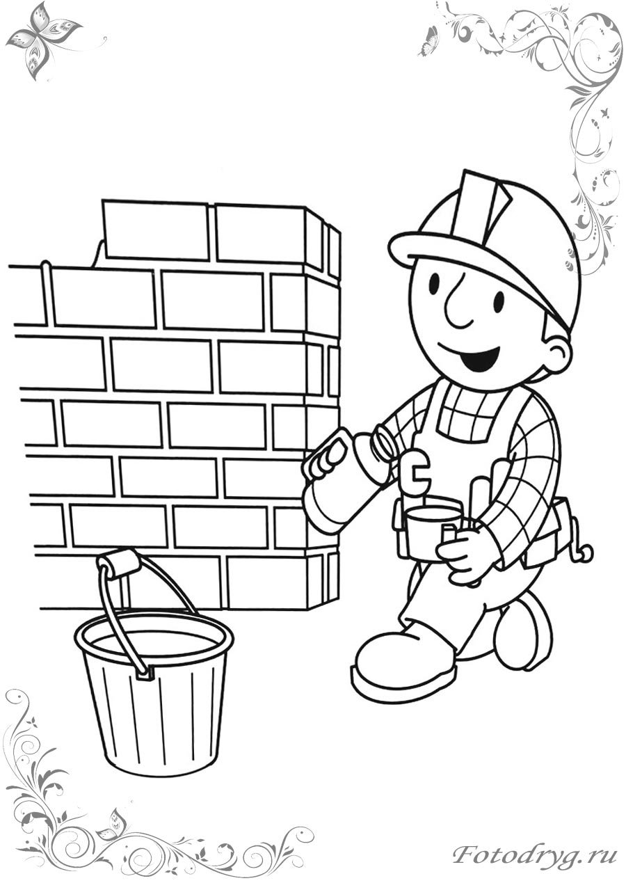 Раскраска стройка