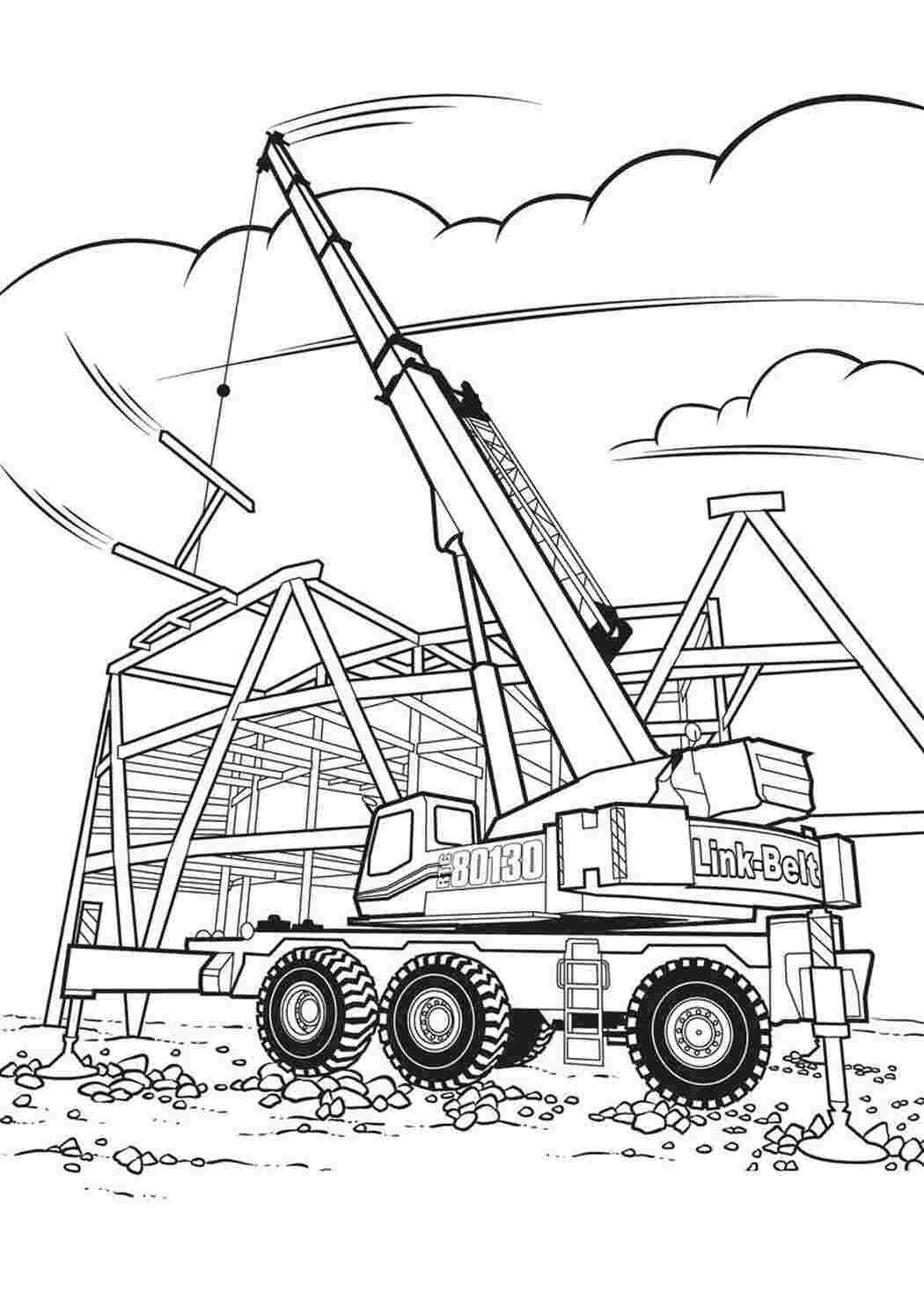 Профессия Строитель раскраска