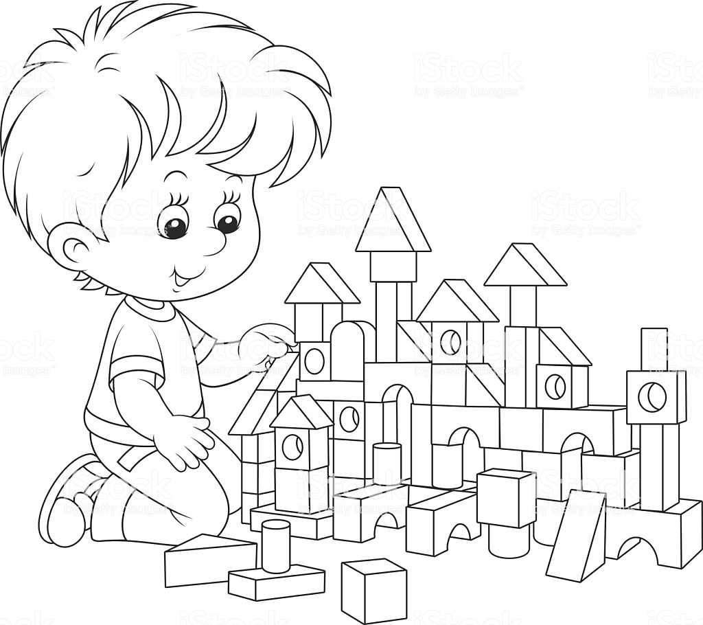 Раскраска строящийся дом