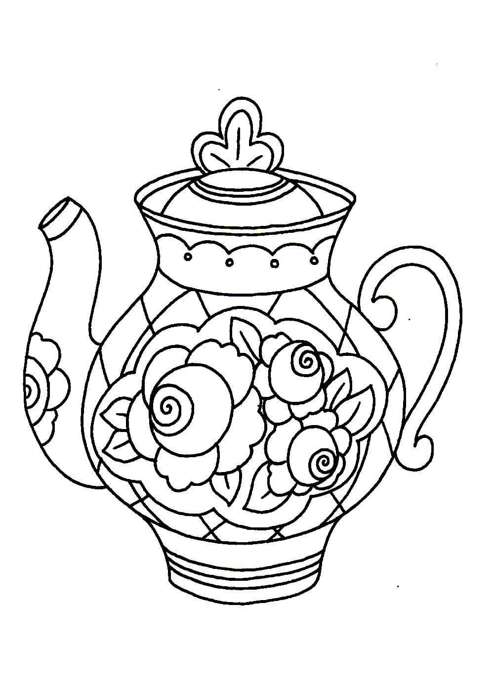 Самовар раскраска