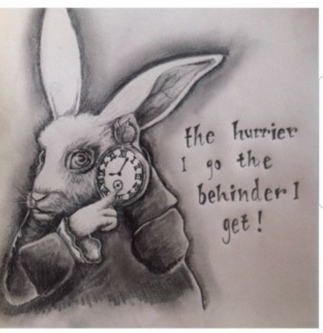 Кролик Алиса в стране чудес эскиз