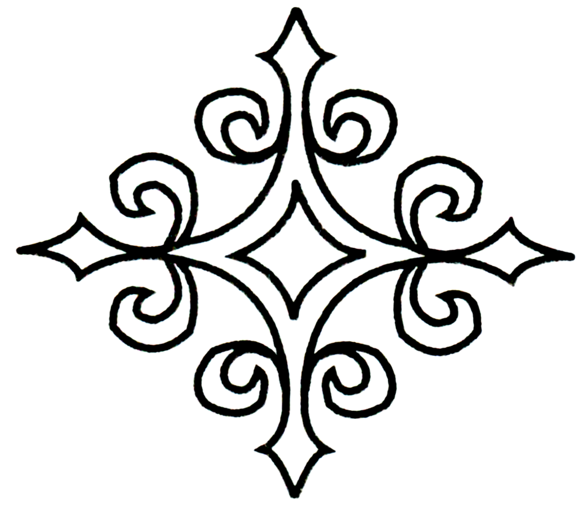 Адыгский орнамент контур