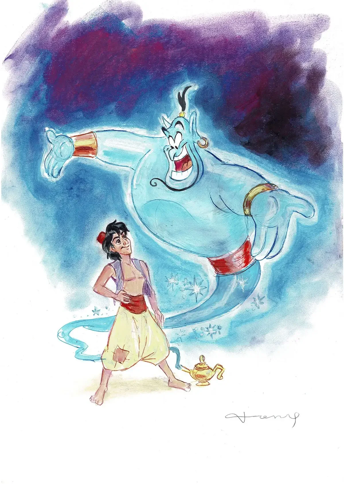 Джинни алладин арт