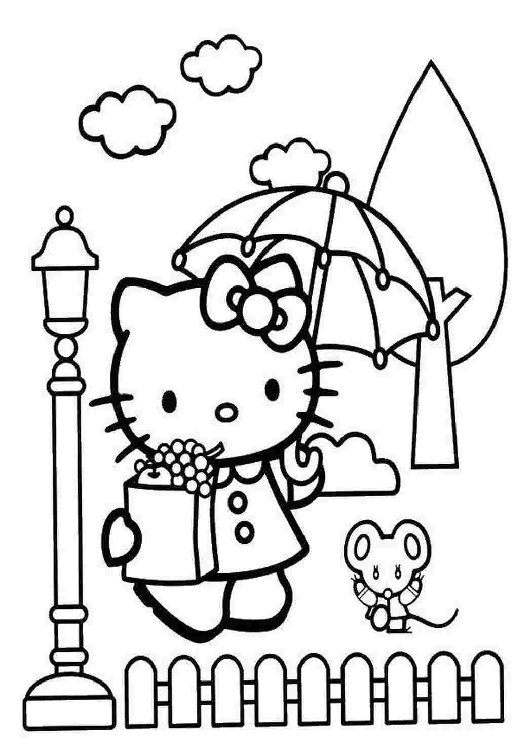 Кухня Хелло Китти раскраска