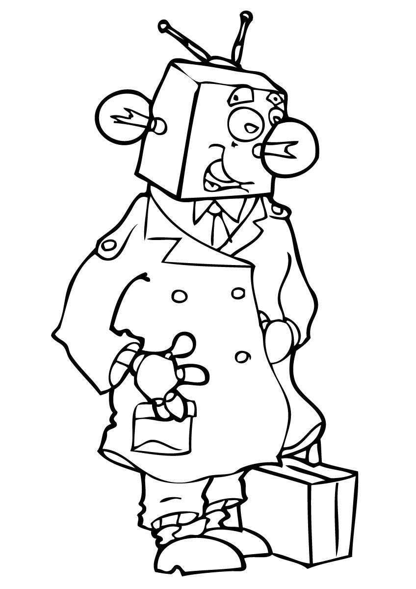 Робот игрушка раскраска