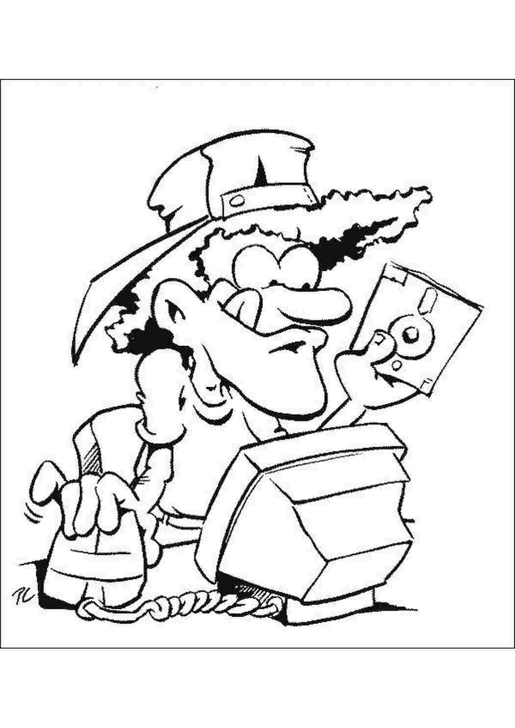 Раскраска Винтик