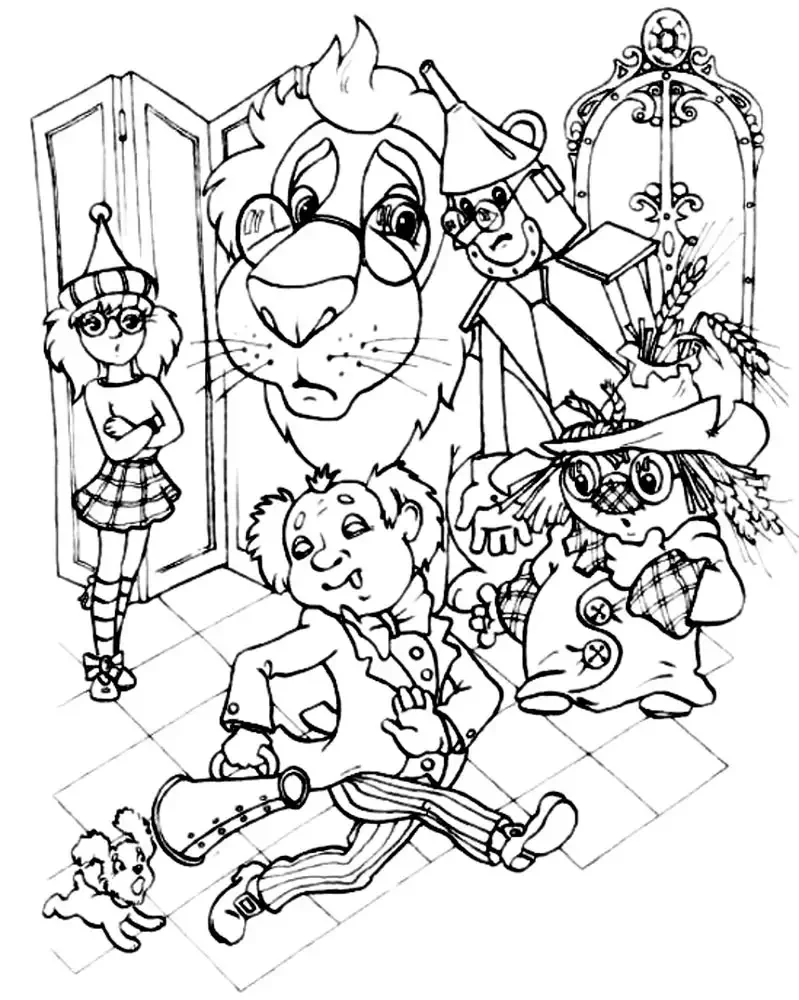 Волшебник изумрудного города раскраска Элли и Тотошка