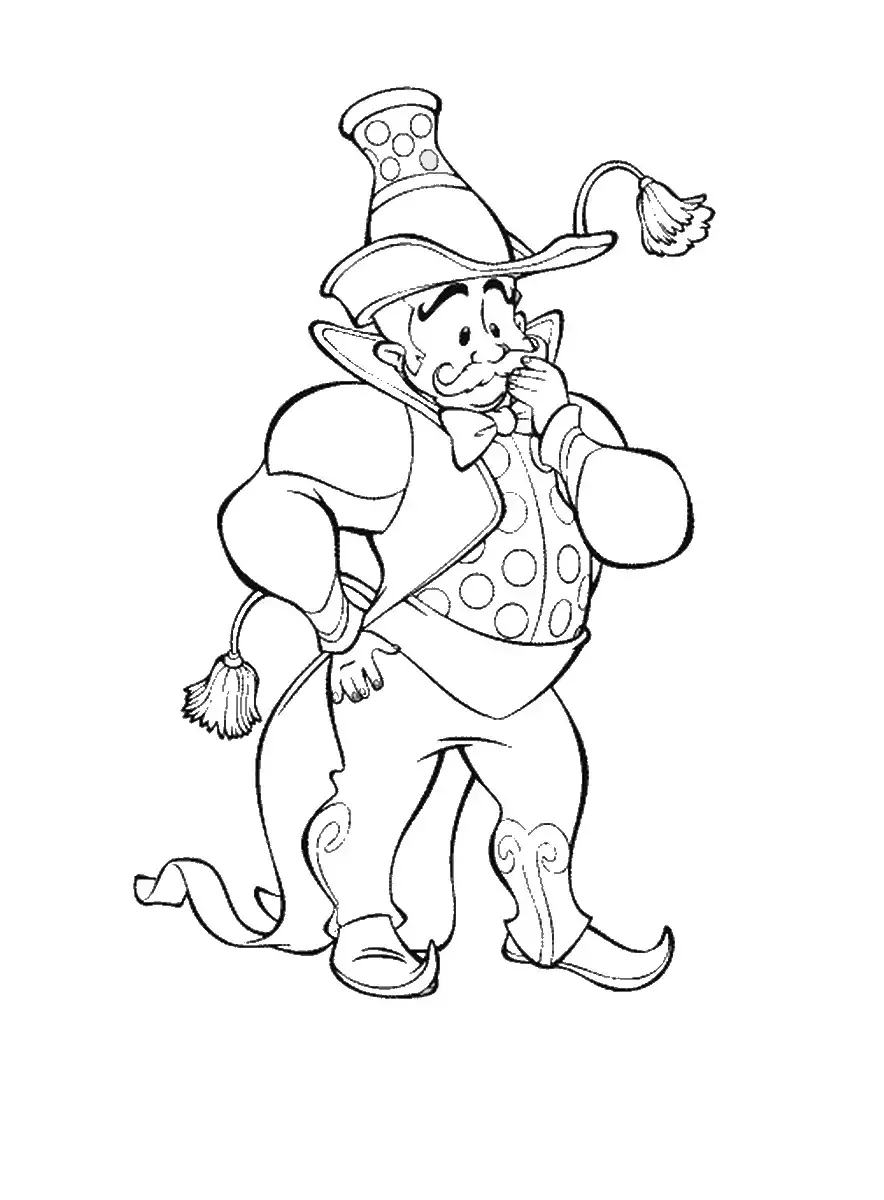 Раскраска Гудвин из волшебника изумрудного города