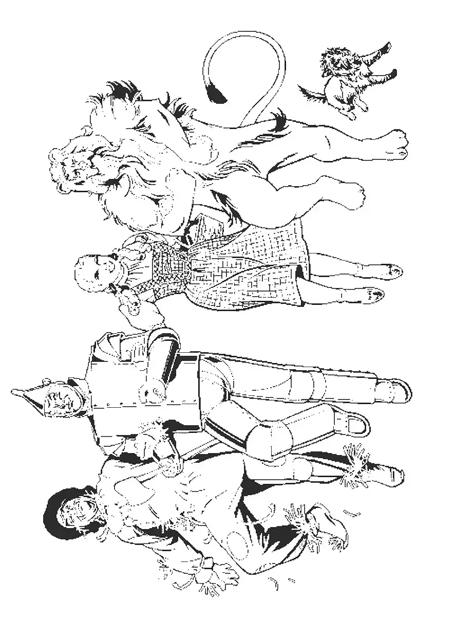 Герои волшебника изумрудного города раскраска