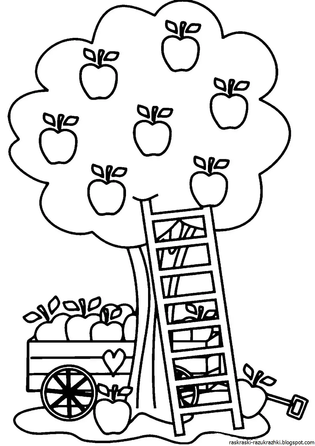 Уборка урожая раскраска для детей