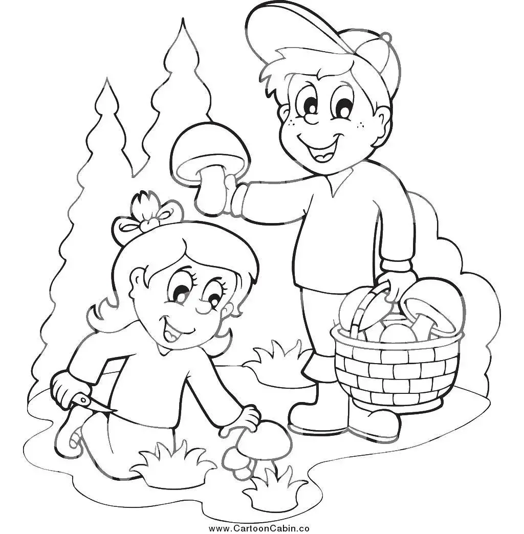 Раскраска сад с яблоками