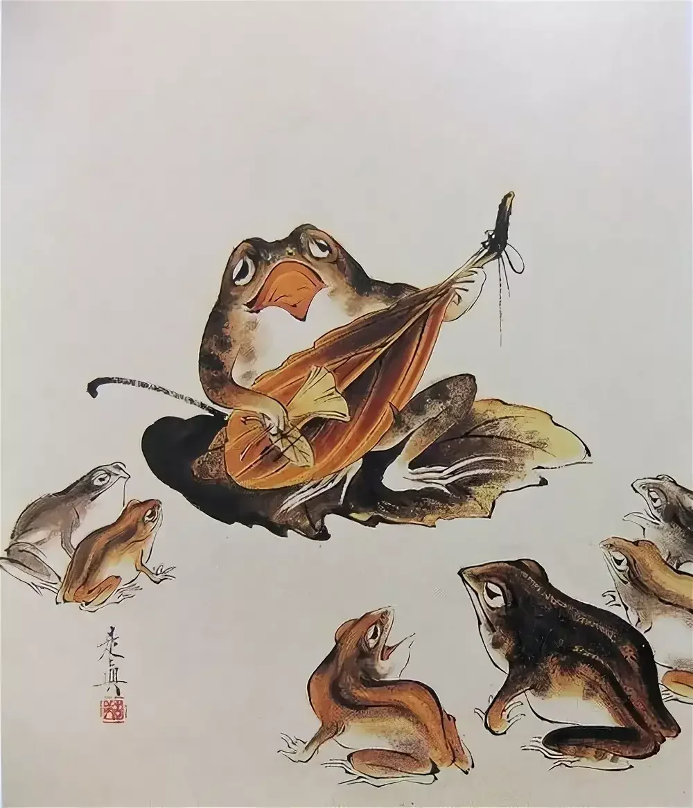 Японская традиционная живопись жаба