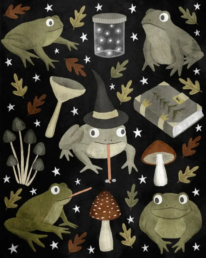 Лягушка Хэллоуин арт