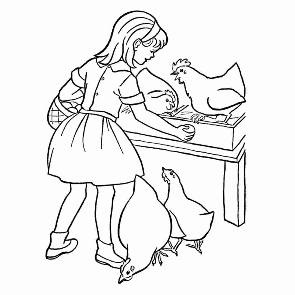 Раскраска мама на кухне