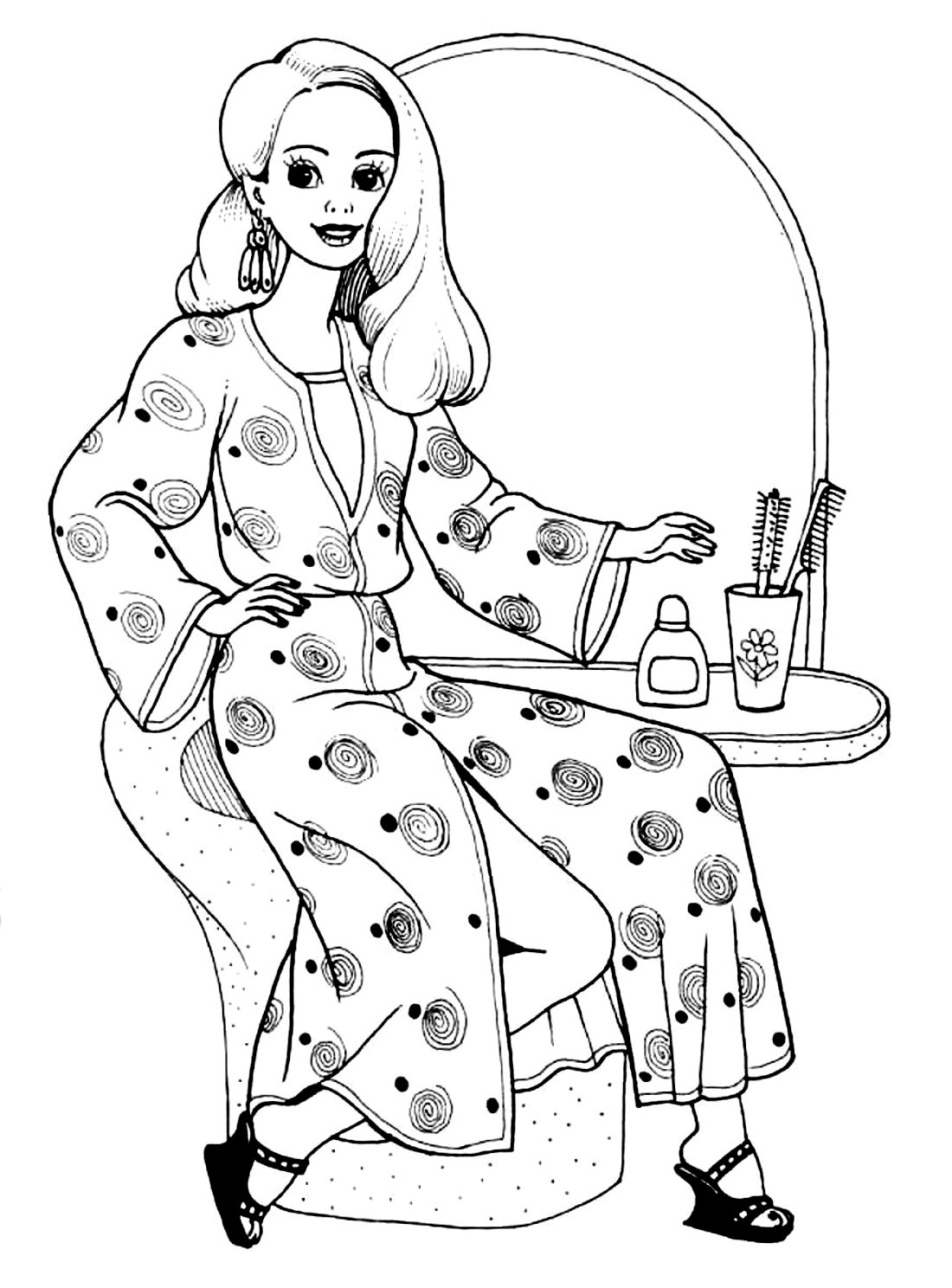 Хозяйка раскраска