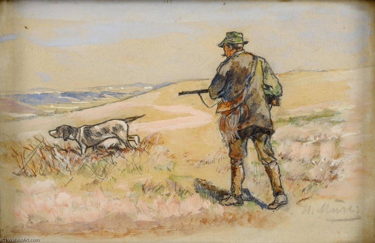 Охотник иллюстрация