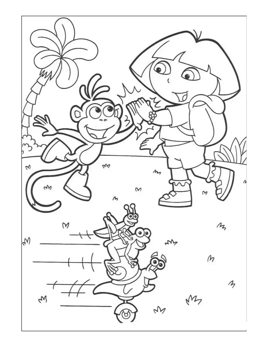 Даша и башмачок раскраска