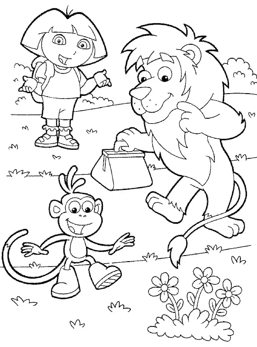 Даша путешественница раскраска Диего